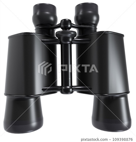 Black Binoculars isolated on white background 109398876