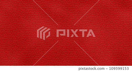 Artificial bright red leather or leatherette in a seamless pattern with embossed texture 109399153