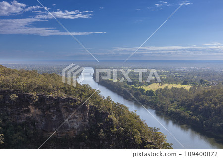 The Nepean River running through The Cumberland Plain in The Blue Mountains in Australia The Nepean River running through The Cumberland Plain in The Blue Mountains in Australia 109400072