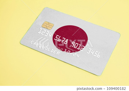 Bank Credit Card with Japan flag Bank Credit Card with Japan flag 109400182