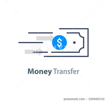 Transfer money concept, send or receive payment, financial tracking solution, bank savings account Transfer money concept, send or receive payment, financial tracking solution, bank savings account 109400310