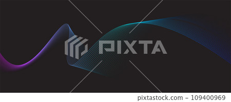 colorful motion sound wave on a dark background. Vector illustration colorful motion sound wave on a dark background. Vector illustration 109400969