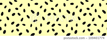 Small dash pattern. Seamless minimal dash pattern, small elements on yellow background. 109401774