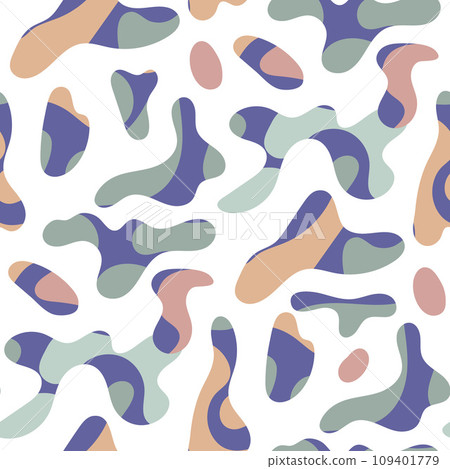 Freeform blob shapes pattern. Abstracts amoeba seamless pattern, freeform organic elements. Freeform blob shapes pattern. Abstracts amoeba seamless pattern, freeform organic elements. 109401779