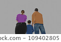Family CG characters 3 people parent and child 109402805