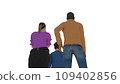 Family, parent and child, 3 people, transparent, no background, CG 109402856