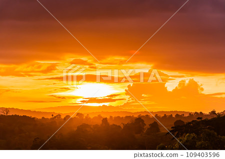 Beautiful sky and clouds during twilight time. Sunset. Beautiful sky and clouds during twilight time. Sunset. 109403596
