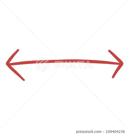 Red Arrow Line Two Way Or Double Arrow Sketch Arrow Line Element 109404236