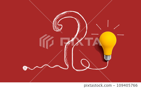 Light bulb and question mark Light bulb and question mark 109405766