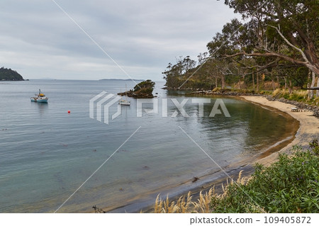 Sea bay harbor landscape, Oban, New Zealand Sea bay harbor landscape, Oban, New Zealand 109405872