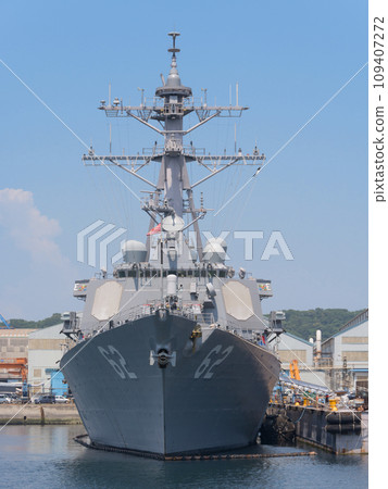 US Navy Aegis USS Fitzgerald at anchor 109407272