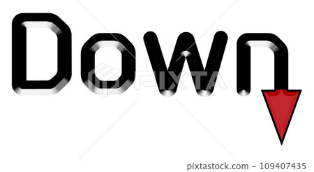 Down design letters Down design letters 109407435