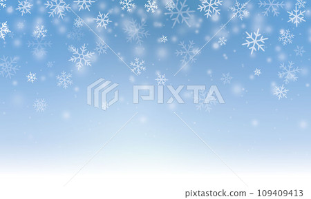 Christmas watercolor illustration with snowflakes 109409413