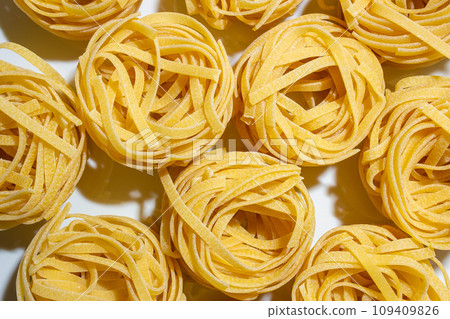 Uncooked Egg-Based Fettuccine Pasta 109409826