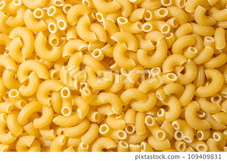 Uncooked Chifferi Rigati Pasta Background Uncooked Chifferi Rigati Pasta Background 109409831