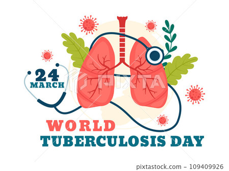 World Tuberculosis Day Vector Illustration on March 24 with Lungs and Bacteria to TB Awareness and Medical in Healthcare Flat Cartoon Background World Tuberculosis Day Vector Illustration on March 24 with Lungs and Bacteria to TB Awareness and Medical in Healthcare Flat Cartoon Background 109409926