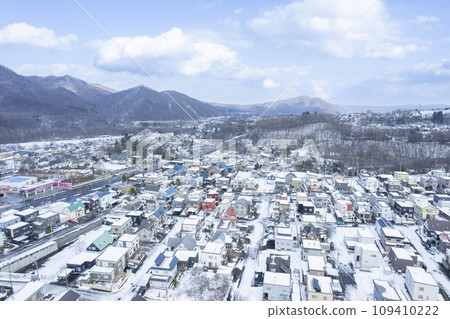 Winter residential area (aerial photography) 109410222