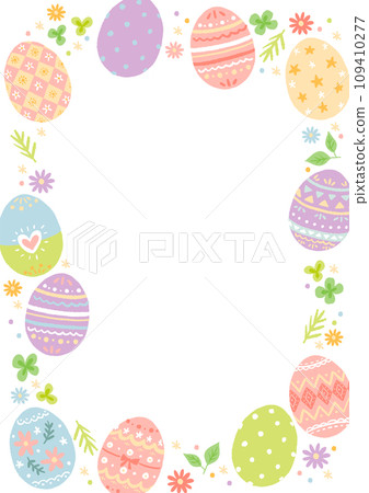 cute easter frame 109410277