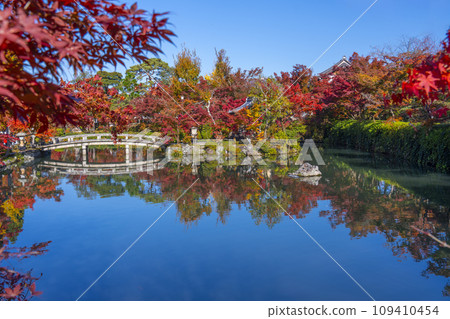Kyoto in autumn, Eikando (Zenrinji Temple), Bentensha Shrine and autumn leaves at Hojo Pond Kyoto in autumn, Eikando (Zenrinji Temple), Bentensha Shrine and autumn leaves at Hojo Pond 109410454