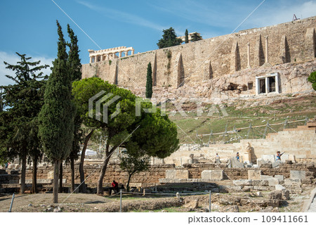 Very beautiful and historic acropolis landscape in athens greece Very beautiful and historic acropolis landscape in athens greece 109411661