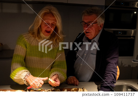 Surprise in the Kitchen: A Senior Couple's Discovery Surprise in the Kitchen: A Senior Couple's Discovery 109411737