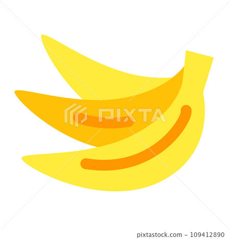 代表水果、香蕉的顏色樣式圖標 109412890