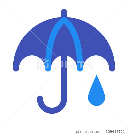代表天氣、雨、雨傘和水滴的顏色樣式圖標 代表天氣、雨、雨傘和水滴的顏色樣式圖標 109413121