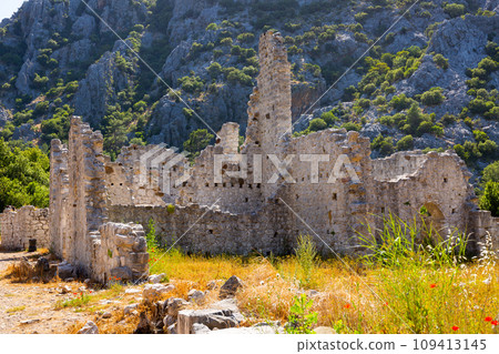 Ruins of necropolis in Olympos, Turkey Ruins of necropolis in Olympos, Turkey 109413145