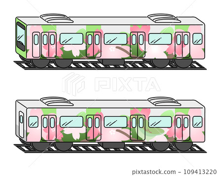 春天包裹火車彩色插圖 109413220