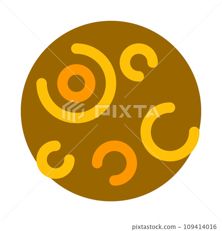 Color style icons representing space, stars, planets, satellites and moon 109414016