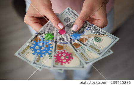 Spread of infection through money. Spread of infection through money. 109415286