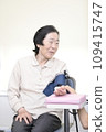 Elderly people having their vitals checked 109415747
