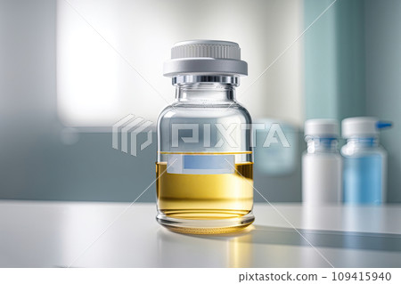 ampoules with Covid-19 vaccine on a laboratory bench. to fight the coronavirus, sars-cov-2 pandemic. This photo was generated using Leonardo AI ampoules with Covid-19 vaccine on a laboratory bench. to fight the coronavirus, sars-cov-2 pandemic. This photo was generated using Leonardo AI 109415940