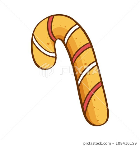 Gingerbread cookies Christmas lollipop. Vector illustration on a white background Gingerbread cookies Christmas lollipop. Vector illustration on a white background 109416159