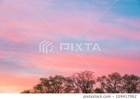 Autumn sunrise sky [Azumino City] 109417062