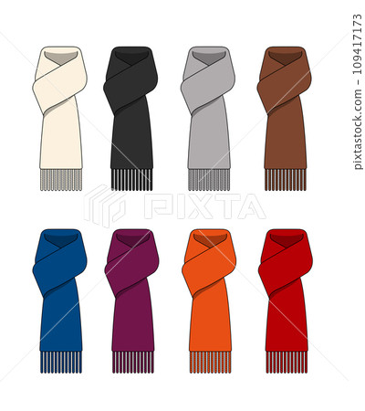 Muffler/Stole vector template illustration set 109417173
