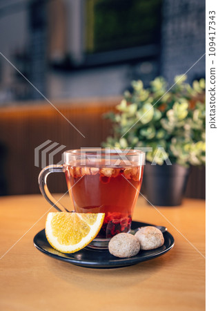 Hot fruit infusion tea Hot fruit infusion tea 109417343