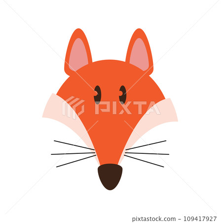 fox face cartoon character vector illustration fox face cartoon character vector illustration 109417927