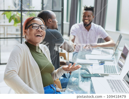 startup business people group working as team to find solution to problem startup business people group working as team to find solution to problem 109418479