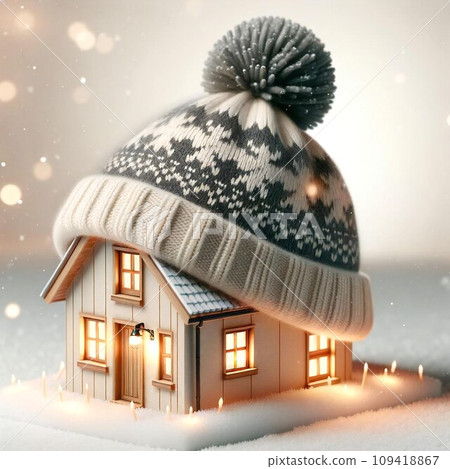 Highly insulated roof house - Generative AI Highly insulated roof house - Generative AI 109418867