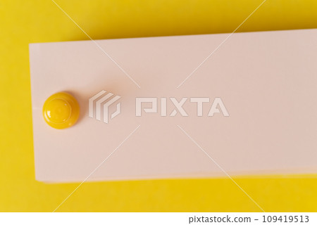 Note paper on yellow background Note paper on yellow background 109419513
