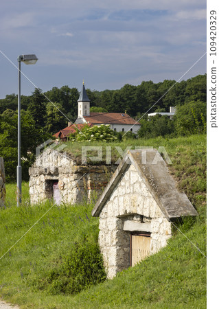 Wine cellar (Tufove pivnice), Velka Trna, Kosice country, Zemplin region, Slovakia Wine cellar (Tufove pivnice), Velka Trna, Kosice country, Zemplin region, Slovakia 109420329