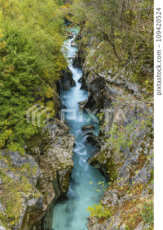 Great Soca Gorge (Velika korita Soce), Triglavski national park, Slovenia Great Soca Gorge (Velika korita Soce), Triglavski national park, Slovenia 109420524