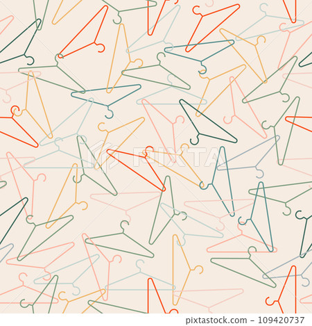 Abstract Colorful Cloth Hanger Vector Graphic Art Seamless Pattern vector illustration Abstract Colorful Cloth Hanger Vector Graphic Art Seamless Pattern vector illustration 109420737