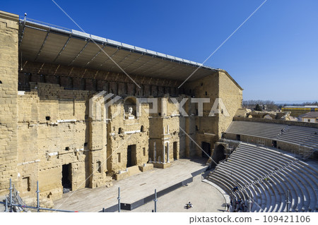 Roman Amphitheatre, Orange, UNESCO world heritage, Provence, France Roman Amphitheatre, Orange, UNESCO world heritage, Provence, France 109421106