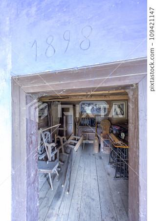 Old wooden village house, Hervartov near Bardejov, Slovakia 109421147