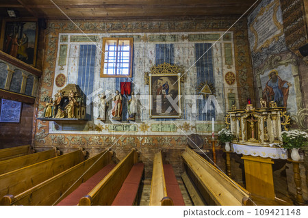 Roman catholic church of Saint-Francis of Assisi, UNESCO site, Hervartov near Bardejov, Slovakia 109421148