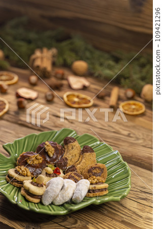 still life with Christmas cookies 109421296