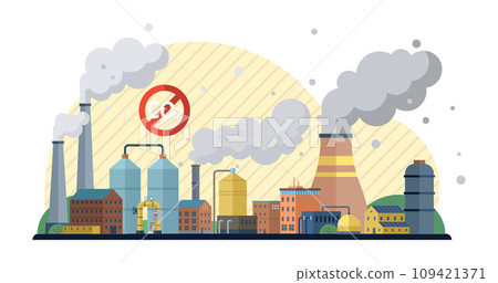 Carbon dioxide vector illustration. The climate crisis intensifies as carbon dioxide levels continue to rise The carbon dioxide concept serves as wake-up call for environmental awareness 109421371