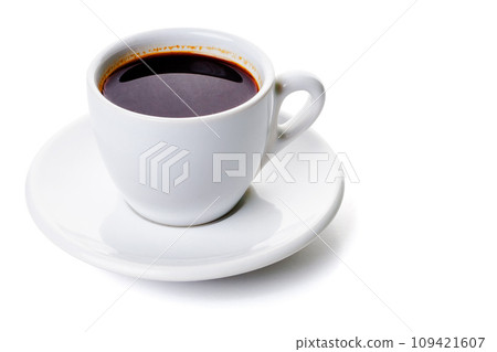 cup of cold yesterdays coffee. object isolated on a white background cup of cold yesterdays coffee. object isolated on a white background 109421607